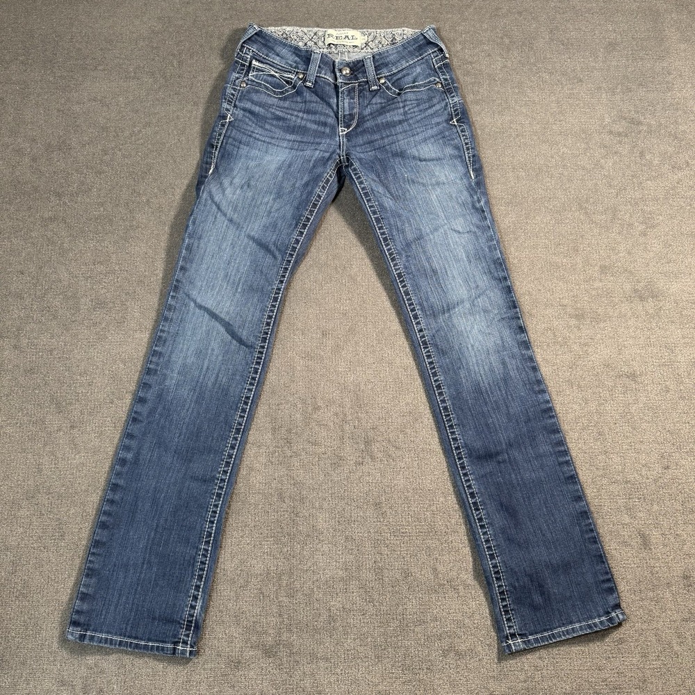 Ariat Real Denim Bootcut Jeans Women's Size 29Lx34 Blue Medium Wash Denim